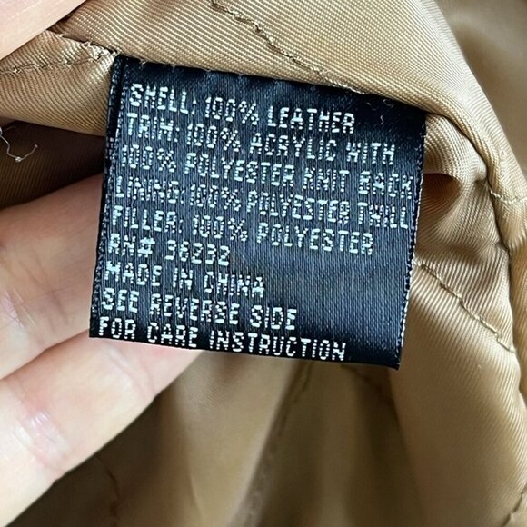 Vintage Y2K Gallery Hooded Suede Leather Penny Lane Coat Faux Fur Trim Sz L Warm - Picture 10 of 12